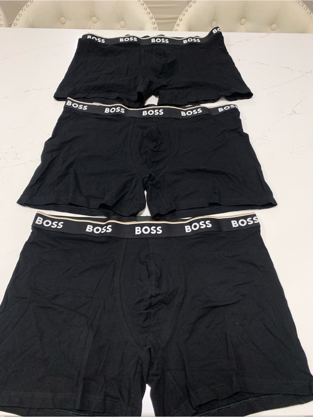 NWT Boss Assorted Stretch Cotton Men's Boxer Briefs  (3-lot) Size XL